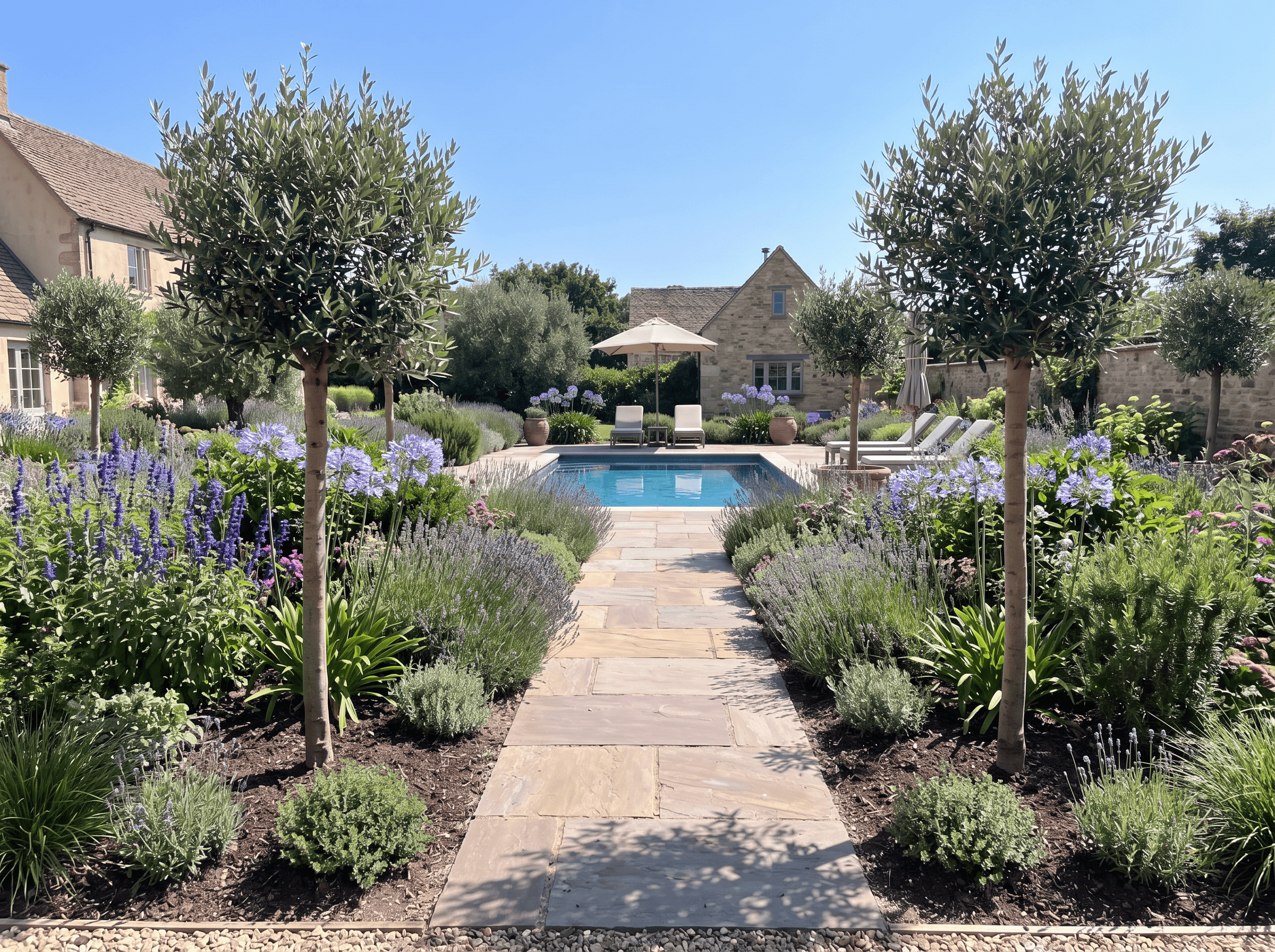 Signature Olive Tree - tall established Olea Europaea for UK gardens
